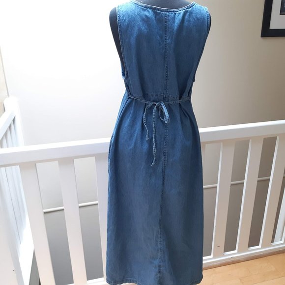 vintage denim midi dress - Size appox M - Picture 3 of 8